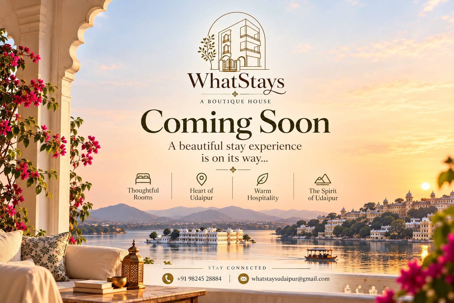 WhatStays – A Boutique House, Udaipur. Coming Soon.